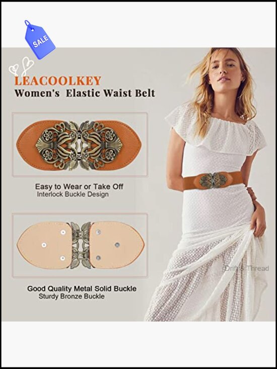4 Pack Stretch Waist Belts with Interlocking Buckle main image 6